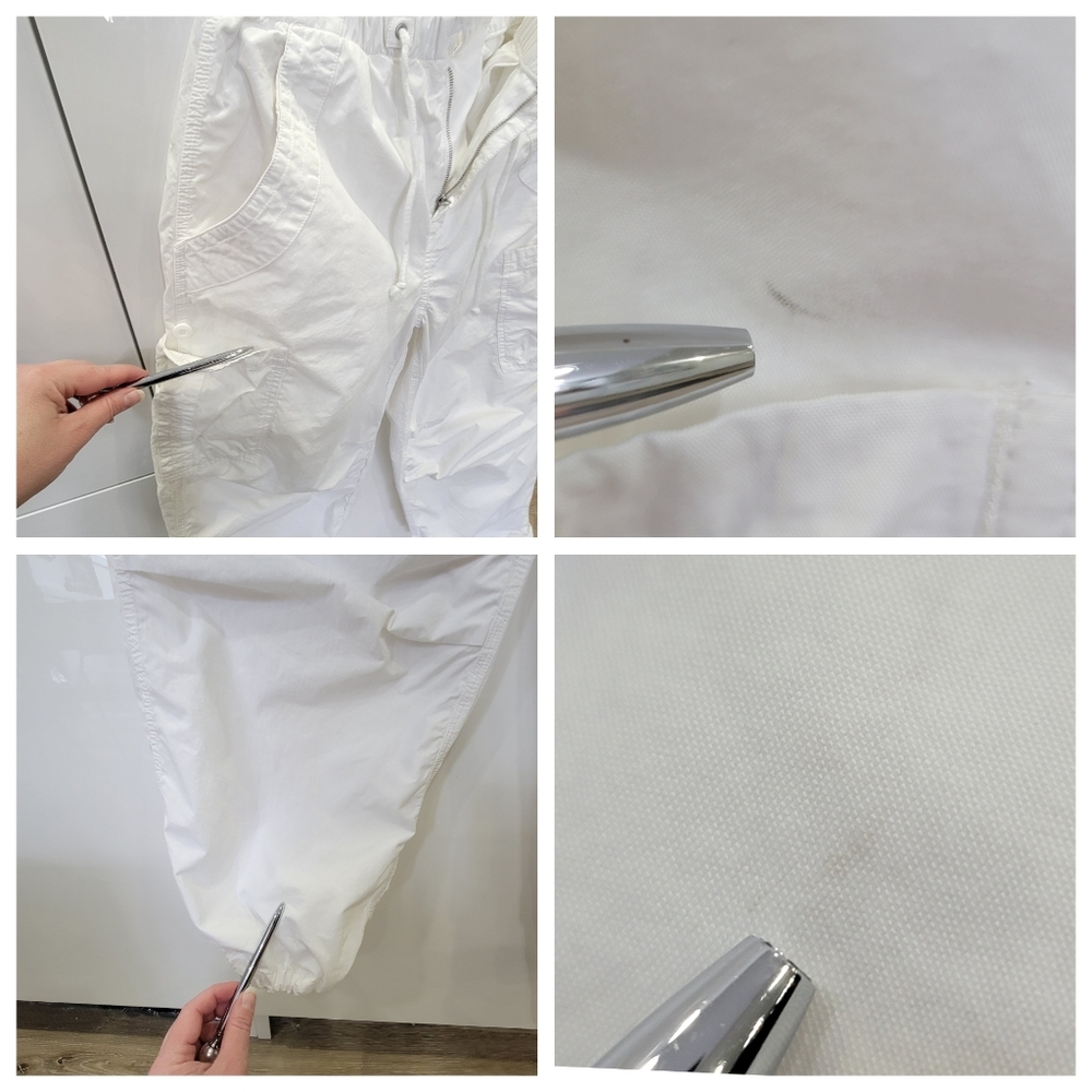Aritzia TNA Stunt Parachute Pants White Baggy Utility Streetwear Women’s XS - Picture 16 of 17